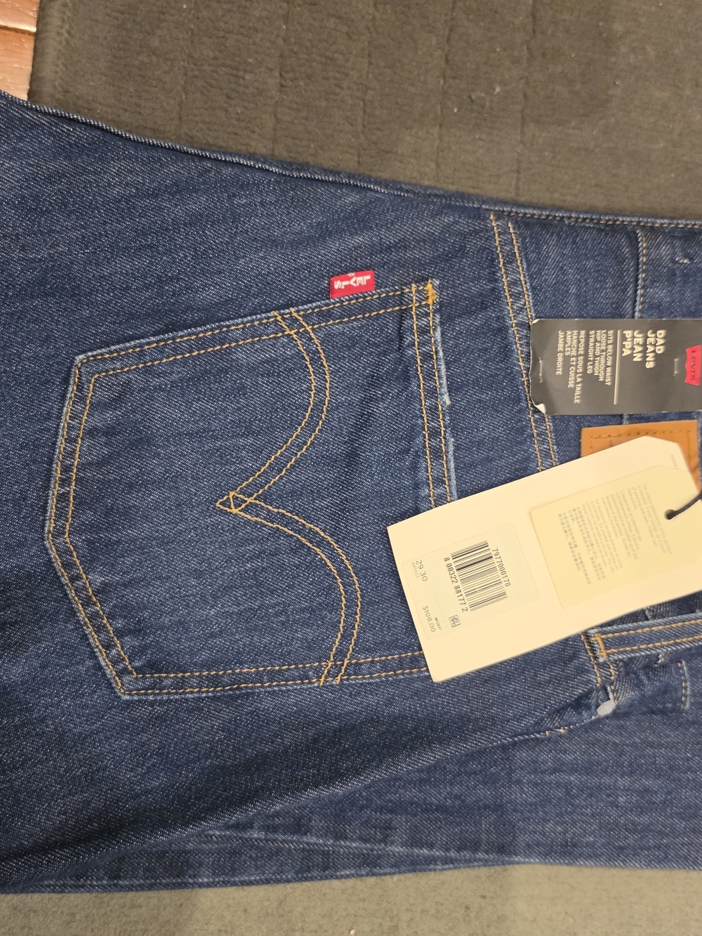 Levi's Ladie's Dark Blue Straight Jeans with Red Tab